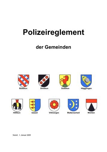 Polizeireglement der Gemeinden - Uezwil