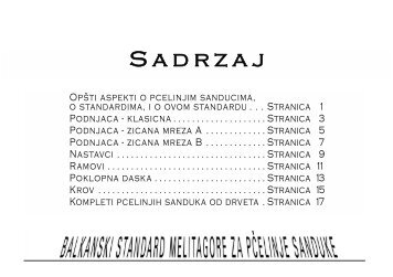 za balkanski standard košnica