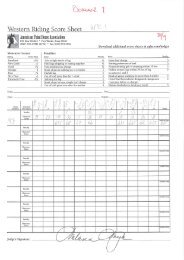 Western Riding Score Sheet ME \ - Spha