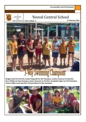 Newsletter Term 1 11.2.13 - Yeoval Central School