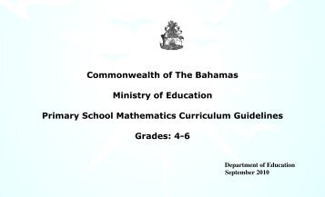 Primary School Mathematics Curriculum Guidelines Grades