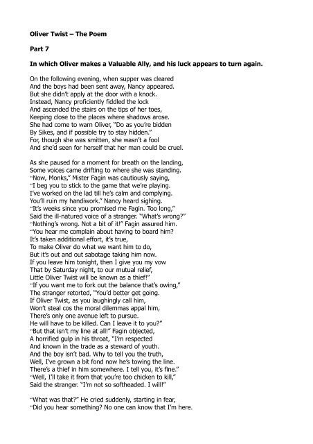 Oliver Twist Part 7.pdf - Oliver-Twist-The-Poem