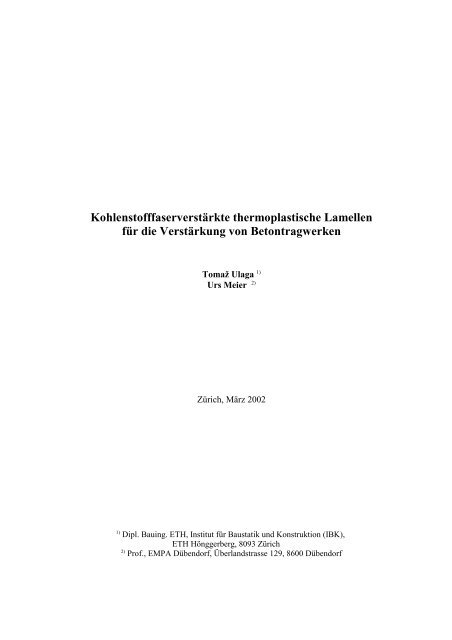 Kohlenstofffaserverstärkte thermoplastische ... - Ulaga Partner AG