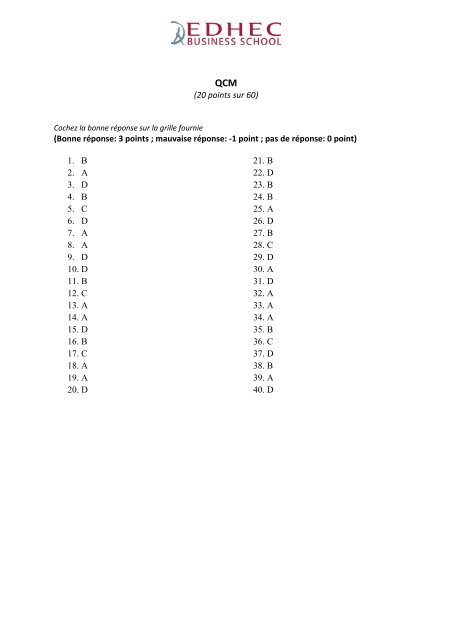 AST1 2012 - anglais sujet corrigé rapport - EDHEC Grande Ecole
