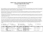 Saline County, Arkansas Marriage Record Book 