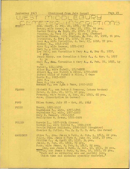 Historical Wyoming County September 1949 - Old Fulton History