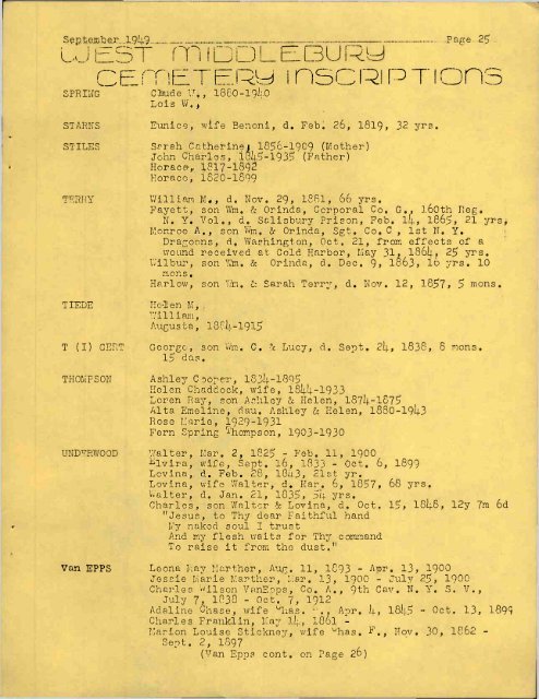 Historical Wyoming County September 1949 - Old Fulton History