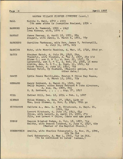 Historical Wyoming County April 1957 - Old Fulton History