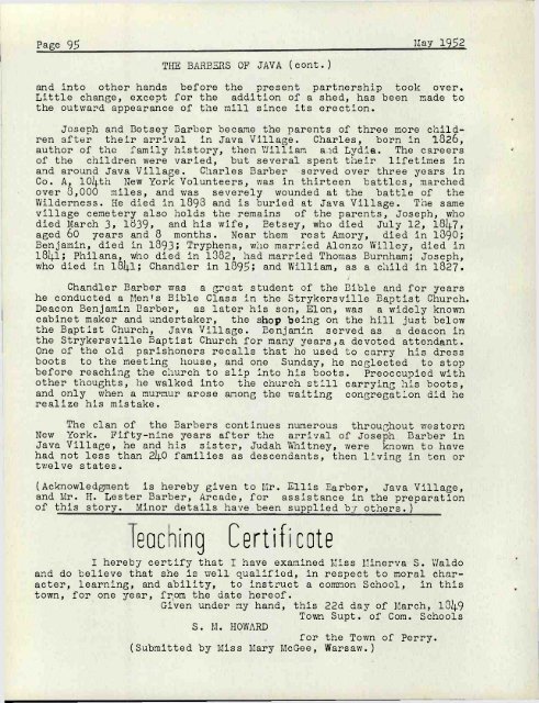 Historical Wyoming County May 1952 - Old Fulton History