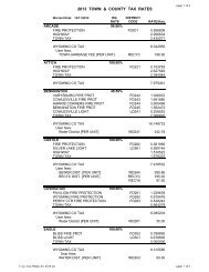 2013 TOWN & COUNTY TAX RATES - Wyoming County