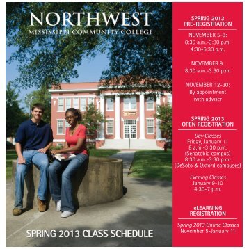 spring 2013 schedule - Northwest Mississippi Community College