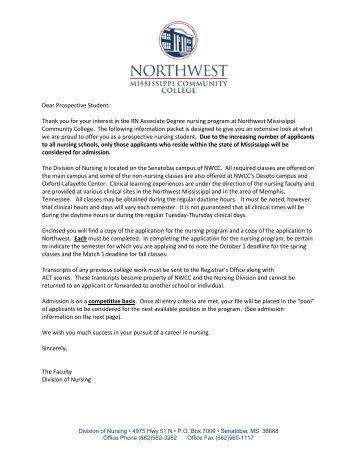 To All nursing Schools, Only Those Applicants Who - Northwest ...
