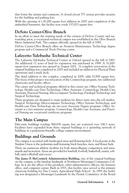 2011-12 Bulletin - Northwest Mississippi Community College