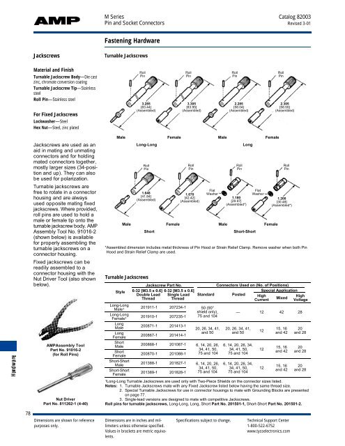 M Series Pin and Socket Connectors