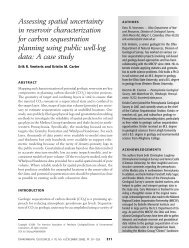 Assessing spatial uncertainty in reservoir characterization for carbon ...