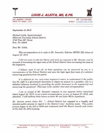 MTSD Superintendent Mr. Golde Letter - No New McDowell