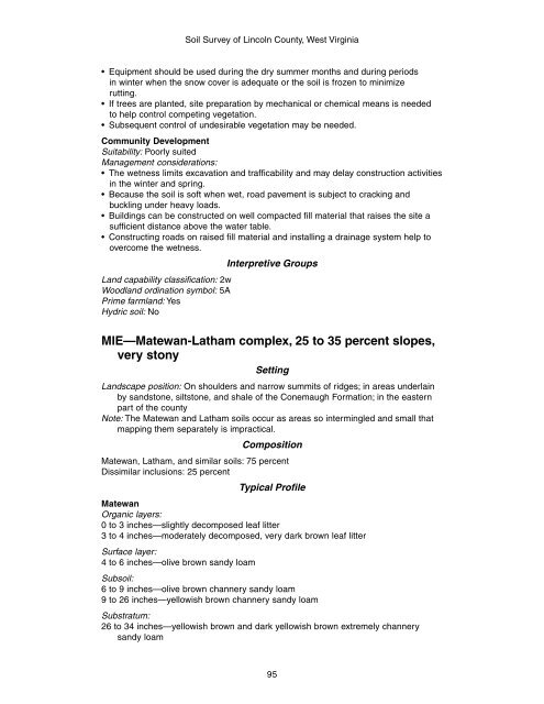 Soil Survey of Lincoln County, West Virginia - Soil Data Mart - US ...