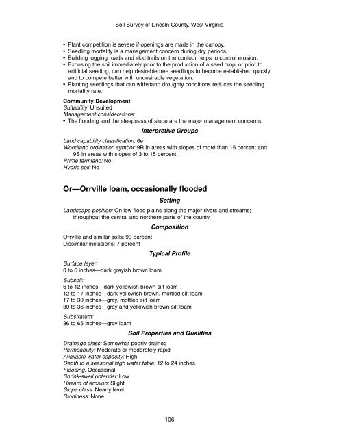 Soil Survey of Lincoln County, West Virginia - Soil Data Mart - US ...