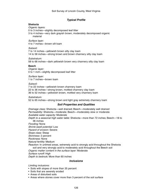 Soil Survey of Lincoln County, West Virginia - Soil Data Mart - US ...