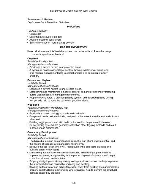 Soil Survey of Lincoln County, West Virginia - Soil Data Mart - US ...