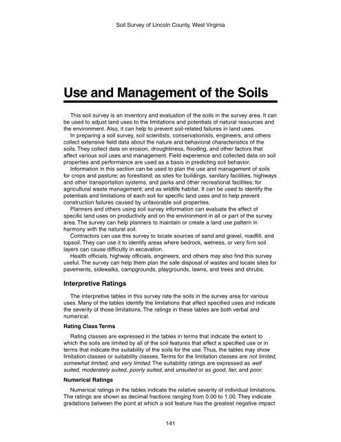 Soil Survey of Lincoln County, West Virginia - Soil Data Mart - US ...