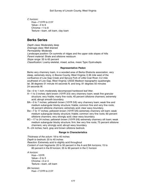 Soil Survey of Lincoln County, West Virginia - Soil Data Mart - US ...