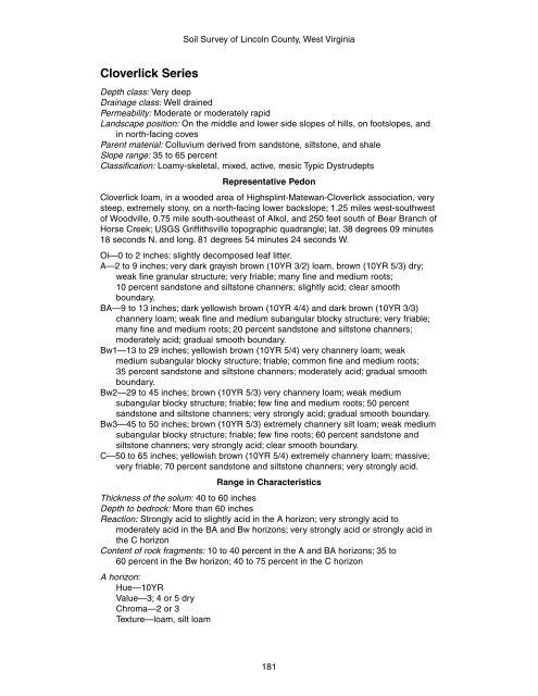 Soil Survey of Lincoln County, West Virginia - Soil Data Mart - US ...