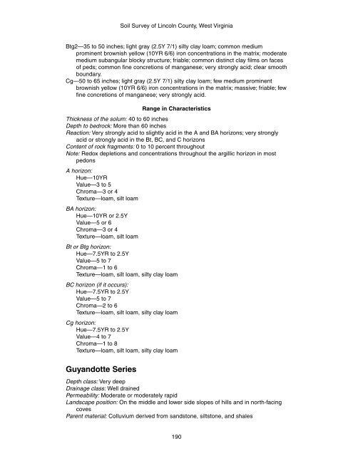 Soil Survey of Lincoln County, West Virginia - Soil Data Mart - US ...