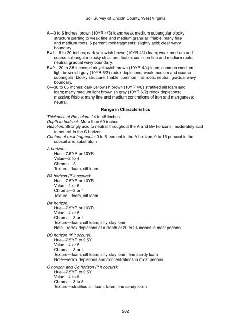 Soil Survey of Lincoln County, West Virginia - Soil Data Mart - US ...