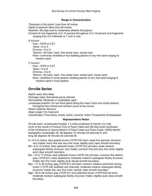 Soil Survey of Lincoln County, West Virginia - Soil Data Mart - US ...