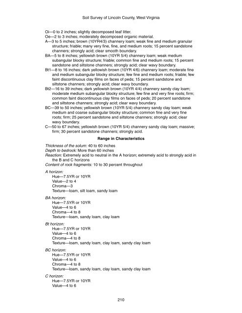 Soil Survey of Lincoln County, West Virginia - Soil Data Mart - US ...