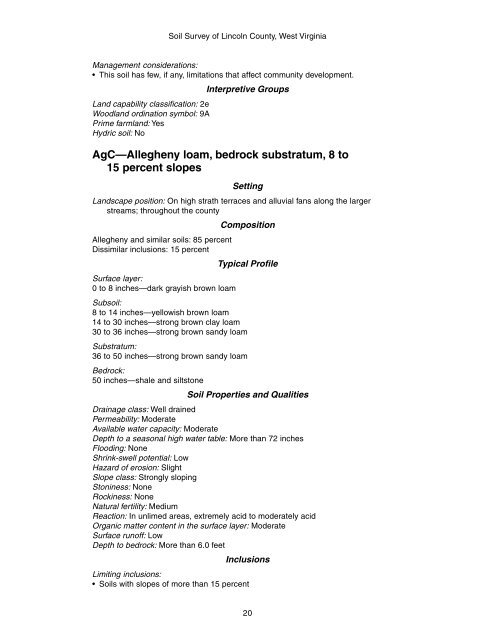 Soil Survey of Lincoln County, West Virginia - Soil Data Mart - US ...