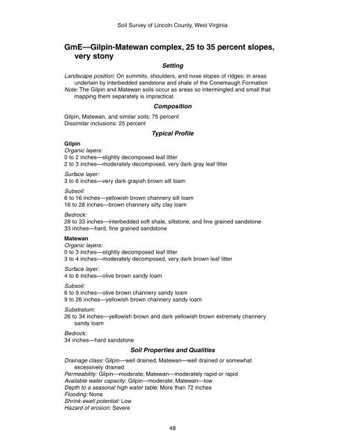 Soil Survey of Lincoln County, West Virginia - Soil Data Mart - US ...