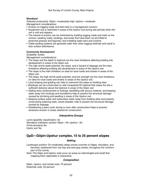 Soil Survey of Lincoln County, West Virginia - Soil Data Mart - US ...