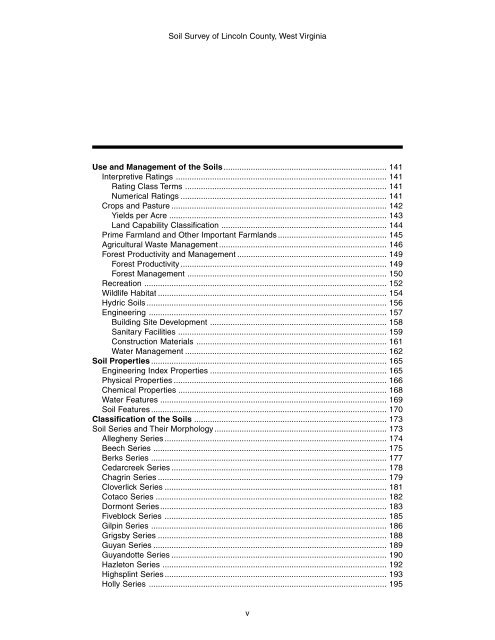 Soil Survey of Lincoln County, West Virginia - Soil Data Mart - US ...