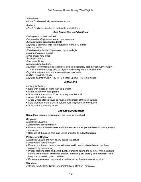 Soil Survey of Lincoln County, West Virginia - Soil Data Mart - US ...
