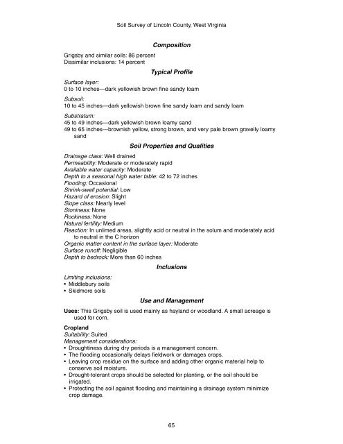 Soil Survey of Lincoln County, West Virginia - Soil Data Mart - US ...