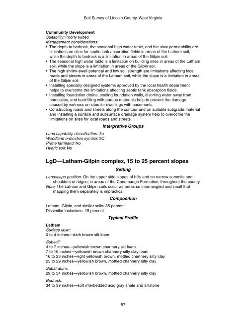 Soil Survey of Lincoln County, West Virginia - Soil Data Mart - US ...