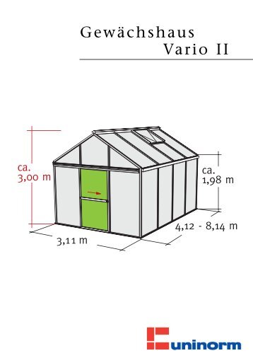 Infoblatt Gewächshaus Vario II (PDF) - UNINORM Technic AG