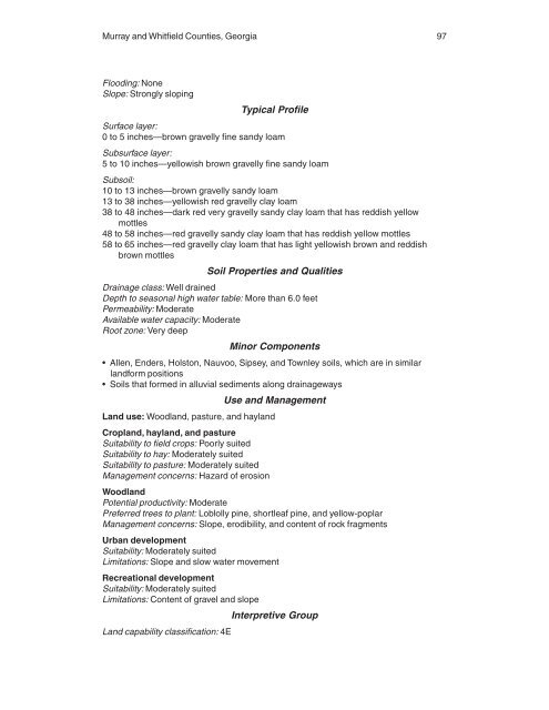 Soil Survey of Murray and Whitfield Counties, Georgia