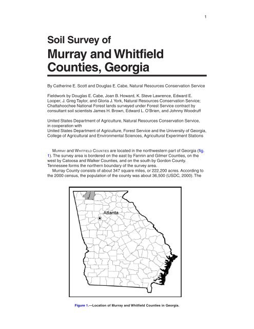 Soil Survey of Murray and Whitfield Counties, Georgia