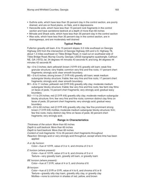 Soil Survey of Murray and Whitfield Counties, Georgia