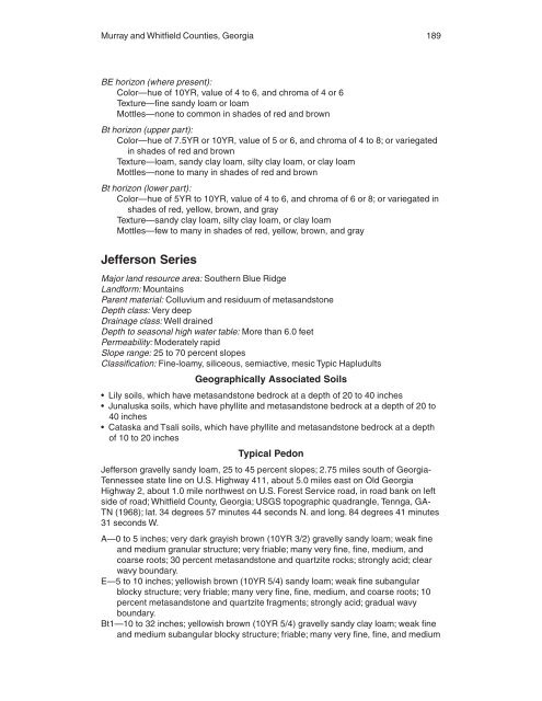 Soil Survey of Murray and Whitfield Counties, Georgia