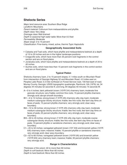 Soil Survey of Murray and Whitfield Counties, Georgia