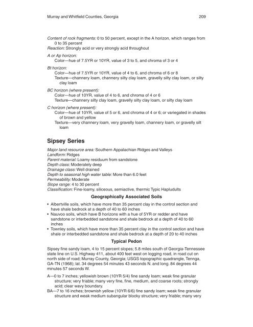 Soil Survey of Murray and Whitfield Counties, Georgia