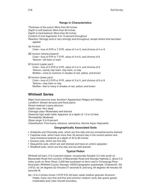 Soil Survey of Murray and Whitfield Counties, Georgia