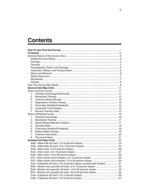 Soil Survey of Murray and Whitfield Counties, Georgia