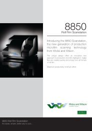 Roll Film Scanstation Introducing the 8850 ... - Wicks and Wilson