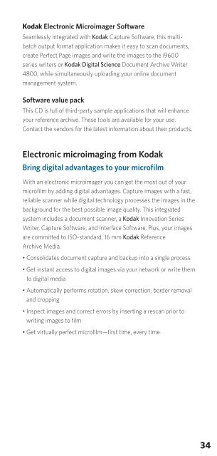 Kodak Document Imaging Products Catalog