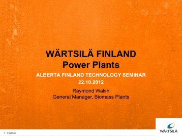 WÄRTSILÄ FINLAND Power Plants - Tekes